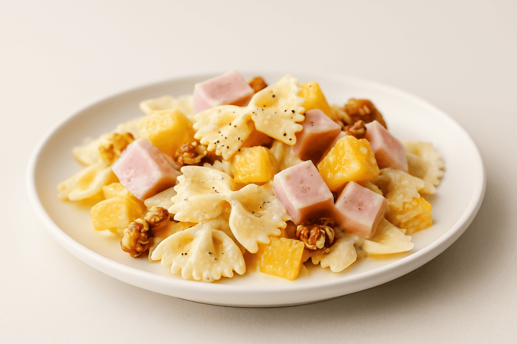 Pasta con aderezo de yogurt