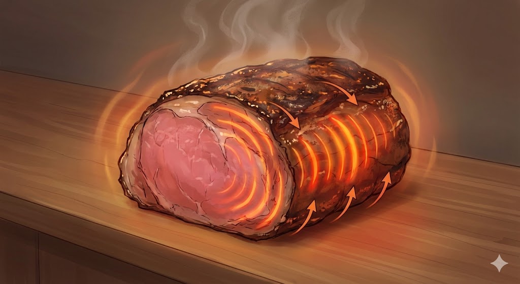 Carne reposando para conservar jugosidad