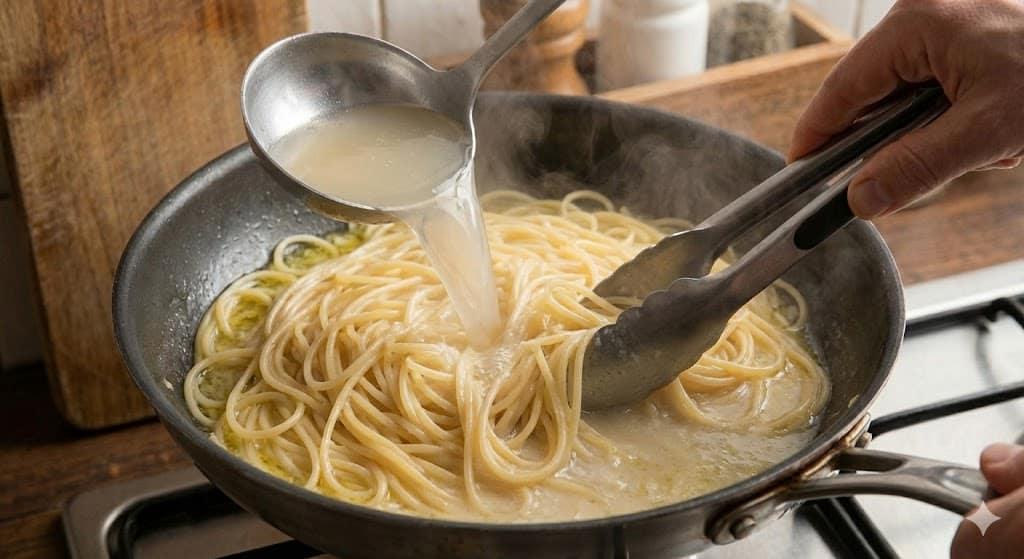 Explicación visual de emulsión en cocina