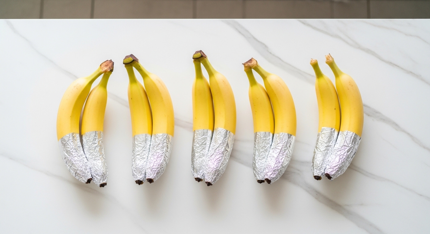 Plátanos separados envueltos individualmente